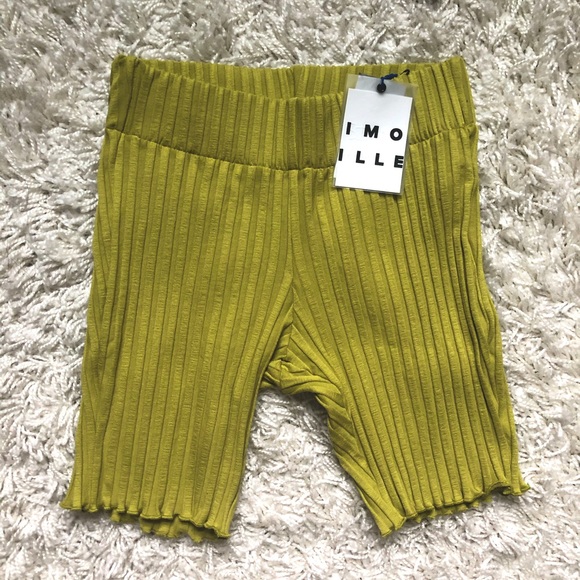 Simon Miller Pants - Simon Miller rib burr short in celery